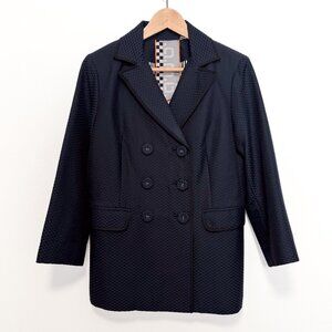 L.A.M.B. Gwen Stefani Spring 2008 Collection Navy Double Breasted Blazer Size 6